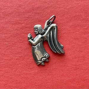 Retired James Avery Large Praying Angel Charm/Pendant